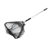 POENVFPO Red de Pesca Plegable, Telescópico de Aleación de Aluminio de 72 Cm a 170 Cm, Malla Suave para Atrapar y Soltar, con Diseño Triangular para un Fácil Almacenamiento, Red de Pesca
