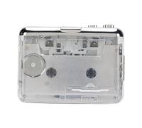 POENVFPO Reproductor de Cassette Portátil, Convertidor USB Estéreo para PC Portátil con Auriculares con Cancelación de Ruido para Amantes de la Música Vintage, Transparente