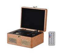 POENVFPO Reproductor de CD Retro, Reproductor de CD Portátil con Altavoces Integrados, Batería Recargable de 2000 MAh, Transmisión Inalámbrica de Música para el Hogar (Brown)