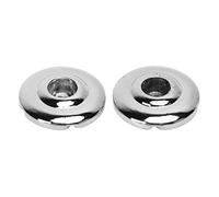 POENVFPO Retenedor de Cuerdas de bajo, árbol de Cuerdas de Metal Redondo para bajo Eléctrico con Estabilidad de Afinación y Tornillos de Montaje (SILVER)