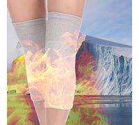 POENVFPO Rodilleras Autocalentables, Rodilleras Cálidas de Nailon Suave con Función de Masaje para de las Articulaciones y Comodidad en Climas Fríos (GREY #97)