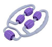 POENVFPO Rodillo Masajeador para Piernas, Rodillo Masajeador de 360 grados con Soporte Elástico y Ancho Ajustable, para Brazos, Piernas, Pantorrillas, Cuello, Muscular, Color Morado