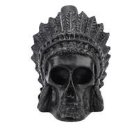 POENVFPO Señal Fuerte o Silbato de Grito, único Auténtico Humano que Suena Miedo Horror Cráneo en Forma de Instrumento para Coleccionables, Bromas, Gótico Halloween (BLACK)