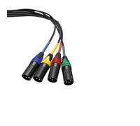 POENVFPO Serpiente de Audio XLR a RJ45 de 4 Canales, Cable Extensor de Sonido con Chips de Controlador y Carcasa de Metal para Grabación de Estudio de Escenario de Sonido en Vivo (XLR macho)