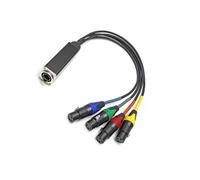 POENVFPO Serpiente de Audio XLR a RJ45 de 4 Canales, Cable Extensor de Sonido con Chips de Controlador y Carcasa de Metal para Grabación de Estudio de Escenario de Sonido en Vivo (XLR hembra)