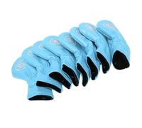 POENVFPO Set de Cubiertas de Cabeza de Hierro del Club, Soft PU 48, 50, 52, 54, 56, 58, 60, 62 Grados, para Hombres y Mujeres (Azul Claro)