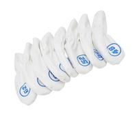POENVFPO Set de Cubiertas de Cabeza de Hierro del Club, Soft PU 48, 50, 52, 54, 56, 58, 60, 62 Grados, para Hombres y Mujeres (White)