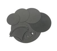 POENVFPO Silenciador de Batería, 8 Almohadillas de Práctica para 5 Tambores y 3 Platillos, con Alta Flexibilidad y Fácil Instalación, Material EBR Ecológico