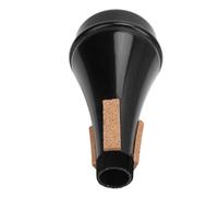 POENVFPO Silenciador de Práctica de Trompeta ABS, Amortiguador de Reducción de Ruido con Interfaz de Corcho para Estudiantes, Niños, Principiantes, Diseño Compacto y Ligero (BLACK)