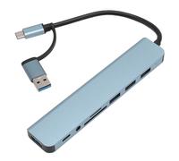 POENVFPO Sleek 8 en 1 USB C -Hub Versátil Conectividad Transmisión de Datos Rápidos para la Aleación de Aluminio GO
