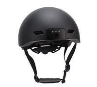 POENVFPO Smart Cycling 1080P, con Cámara Frontal, Luz LED, Acolchado Suave, Barbilla para Adultos, Escalada, Patinaje sobre Ruedas (Black)