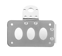 POENVFPO Soporte de Licencia de Motocicleta Marco de Placa de Matrícula de Aleación de Aluminio 100 X 180 Mm Soporte de Luz Trasera de Montaje Lateral Ligero Preperforado Horizontal Vertical para (B