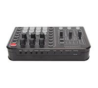 POENVFPO Soporte de Tarjeta de Sonido en Vivo 48 V Gran Placa de Mezclador de Membranos con 15 Efectos de Sonido, Reducción de Ruido para la Transmisión de, ABS Portátil Schwarz