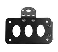 POENVFPO Soporte para Matrícula de Motocicleta, Marco de Placa de Matrícula de Aleación de Aluminio, Soporte de Luz Trasera de Montaje Lateral, 100 X 180 Mm, Ajuste Horizontal o Vertical Izquierdo y