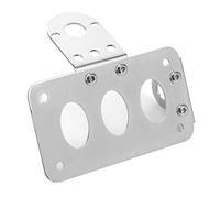 POENVFPO Soporte para Matrícula de Motocicleta, Marco de Placa de Matrícula de Aleación de Aluminio, Soporte de Luz Trasera de Montaje Lateral, 100 X 180 Mm, Ajuste Horizontal o Vertical Izquierdo y