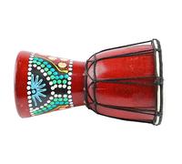 POENVFPO Tambor Africano, Instrumento de Percusión Manual Djembe de Madera para Niños Adultos, con Madera Maciza y Cuero, Excelente Sonido para Musicoterapia y Regalo