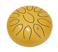 POENVFPO Tambor de Lluvia de Chakras de 6 Pulgadas, Percusión de Tambor de Mano de Acero Al Carbono con Diseño Elegante para Acampar en el Jardín Al Aire Libre, Resuena las (YELLOW)