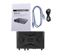 POENVFPO Tarjeta de Sonido USB Externa, Interfaz de Audio de 16 Bits 48 KHZ con Preamplificador de Micrófono y Alimentación Fantasma, para Transmisión en Vivo, Grabación de Juegos,