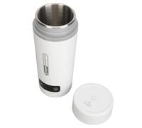 POENVFPO Taza Calefactora para Coche Hervidor Eléctrico Portátil Temperatura Ajustable para Coches Pequeños 350ml Acero Inoxidable Blanco