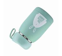 POENVFPO Taza de Vacío de Acero Inoxidable con Bonito Patrón de Conejo para Viajes, Oficina, Escuela, Picnic, 1 Unidad (GREEN)