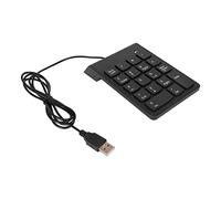 POENVFPO Teclado Digital USB con Cableado Negro y 18 Teclas, Juego Silencioso para Juegos de Escritorio, Diseño Compacto para Jugadores y Oficina