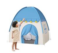 POENVFPO Tienda de Juegos Plegable para Niños, Casa de Juegos Liviana para Interiores y Exteriores con Marco Resistente y Paneles de Malla, para Fiestas en el Jardín Viajes Familiares (Blue)