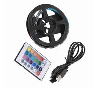 POENVFPO Tiras LED USB luminosas con mando a distancia 24 -tile, 60/30 120 ° LEDS Fiesta, salida luminosa ajustable, larga vida útil, impermeable para la iluminación de la espalda televisada, la