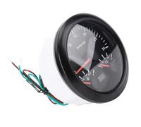 POENVFPO Velocímetro 3 en 1 de 85 Mm, Medidor de RPM de Barco de Metal con Tacómetro de 3000 RPM, Voltímetro de 8 a 16 V, Pantalla de Nivel de, Retroiluminación de 7 Colores para RV, Yate, Camión,