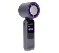 POENVFPO Ventilador portátil plegable Ventilador de refrigeración de hielo con batería de 4000 mAh Pantalla LED ajustable a 100 velocidades para viajes de camping al aire libre (GREY)