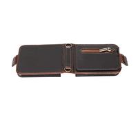 POENVFPO Z Fil Flip 3 Tarjetas de Cuero Case de Teléfono de Cuero Exquisito Accesorio de Teléfonos Móviles Compact para Transporte Diario (Gris parduzco)