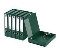 POERMA Caja de Archivo A4, Paquete de 6 Cajas de Archivadoras, Lomo de 50mm, Plegable Carpetas para Archivo para Oficina, Escolar (Verde)