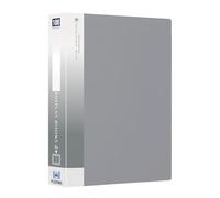 POERMA Gray A4 PP - Carpeta de presentación, 100 bolsillos transparentes, A4, con fundas transparentes, con funda protectora transparente para individuos, escuelas y oficinas