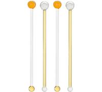 POESIA 076499 - Juego de 4 agitadores (20 cm), color naranja y blanco