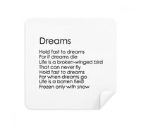 Poesía cita Hold Fast To Dreams gafas de limpieza paño del teléfono limpiador de pantalla gamuza tela 2pcs