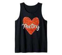 Poesía Corazón Poeta Escritor Términos Literarios Poesía Amante Arte Camiseta sin Mangas