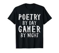 Poesía de día Jugador de Noche Poema Corto Escritores de Libros Camiseta