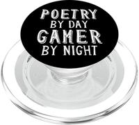 Poesía de día Jugador de Noche Poema Corto Escritores de Libros PopSockets PopGrip para MagSafe