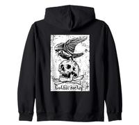 Poesía gótica Cuervo Muerte Dark Academia Literatura Arte Sudadera con Capucha