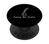 Poesía sin Fines de lucro - Poetcore Autor literario Bookish Poeta PopSockets PopGrip Adhesivo