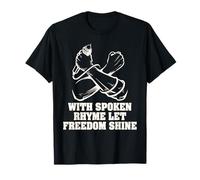 Poesía Slam Con Rima Hablada Deja Que La Libertad Brille Slam Poesía Camiseta