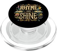 Poesía Slam Rhyme and Shine RF Escritor Palabra hablada Poeta PopSockets PopGrip para MagSafe