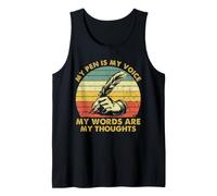 Poet Writer Pen Is My Voice Poetry Thoughts Quill Quill Camiseta sin Mangas