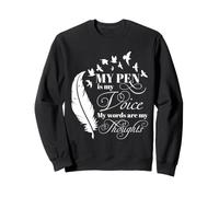 Poet Writer Pen Is My Voice Poetry Thoughts Quill Quill Sudadera