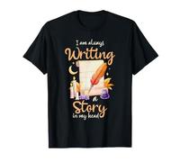 Poeta Escritor Cuentacuentos Amante de la poesía Siempre escribiendo Corazón Camiseta