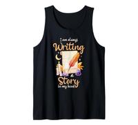 Poeta Escritor Cuentacuentos Amante de la poesía Siempre escribiendo Corazón Camiseta sin Mangas