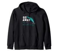Poeta Escritor Go Away I'm Writing Funny Poetry Quill Quote Sudadera con Capucha