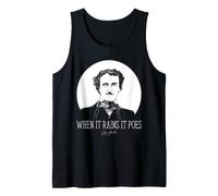 Poeta Escritor PoE Juego de Palabras Cuando llueve Poes Literatura Camiseta sin Mangas