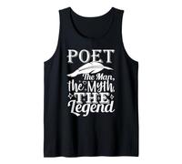Poeta Hombre Mito Leyenda Poesía Escritor Literatura Amante Camiseta sin Mangas
