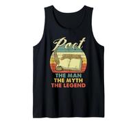 Poeta Hombre Mito Leyenda Poesía Escritor Literatura Amante Camiseta sin Mangas