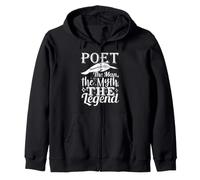 Poeta Hombre Mito Leyenda Poesía Escritor Literatura Amante Sudadera con Capucha